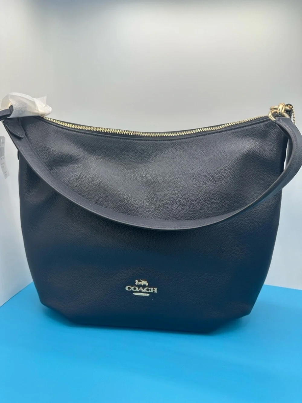 NEW! COACH Skylar Pebbled Leather Hobo Bag in Midnight. New with tags.